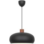 DFTP by Nordlux Aurelio Luce Pendente Metallo e Legna Nero | 420mm - Adatto per E27