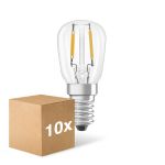 Confezione Multipack 10x Ledvance Special LED E14 Tubo one-handed Filamento Chiara 1.3W 110lm - 827 Bianco Molto Caldo | Sostitutiva 12W
