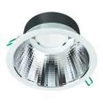 Philips Downlight LED Coreline DN142B Aluminium Bianca 19.2W 2300lm 60D - 830 Luce Calda | Ritaglio 200mm - IP54 - UGR<19 - Dimmerabile