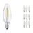 Confezione Multipack 10x Ledvance CLASSIC LED E14 Candela Filamento Chiara 4W 470lm - 840 Bianco Freddo | Sostitutiva 40W